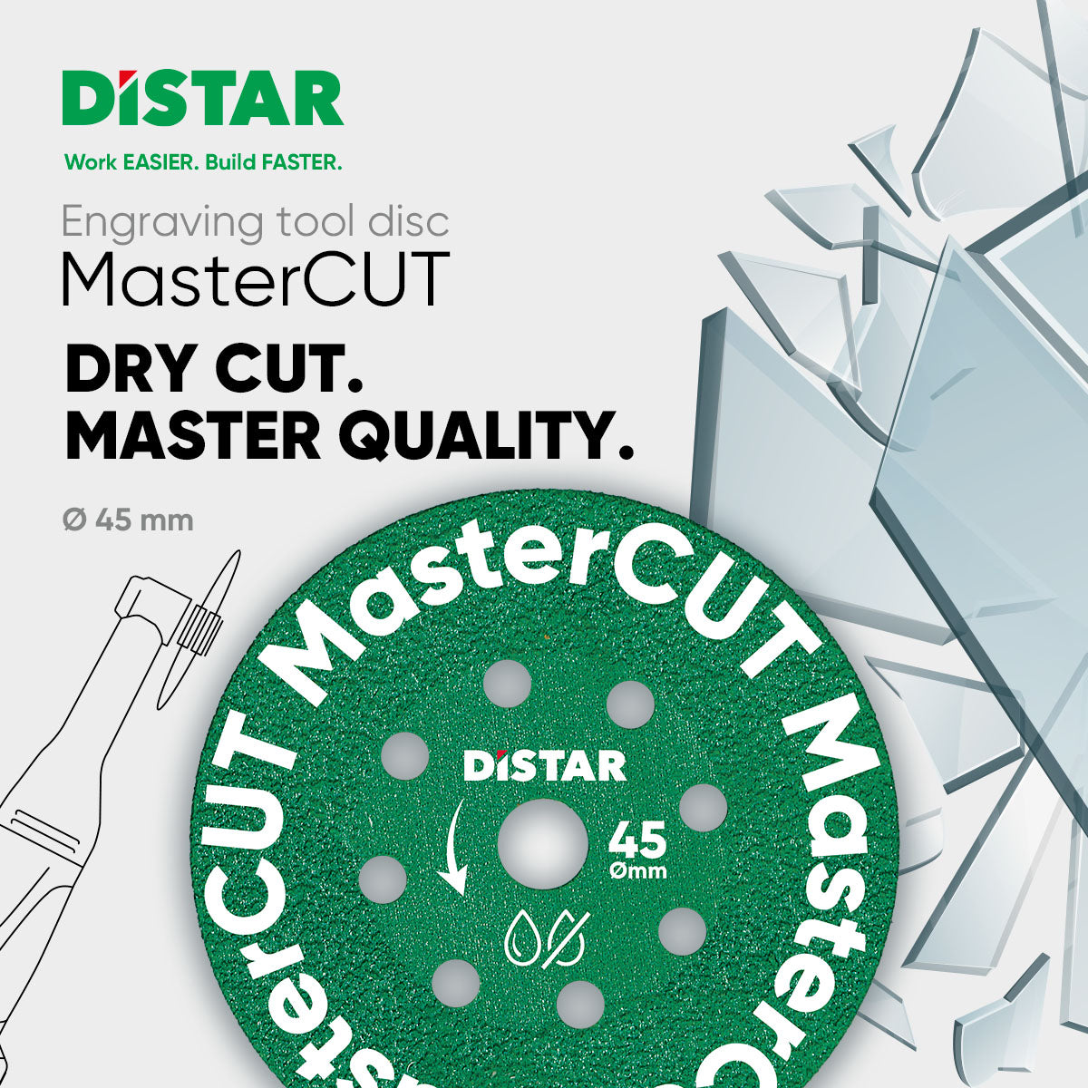 Distar MasterCUT 45 mm – Diamond Cutting Blade for Ceramic & Porcelain