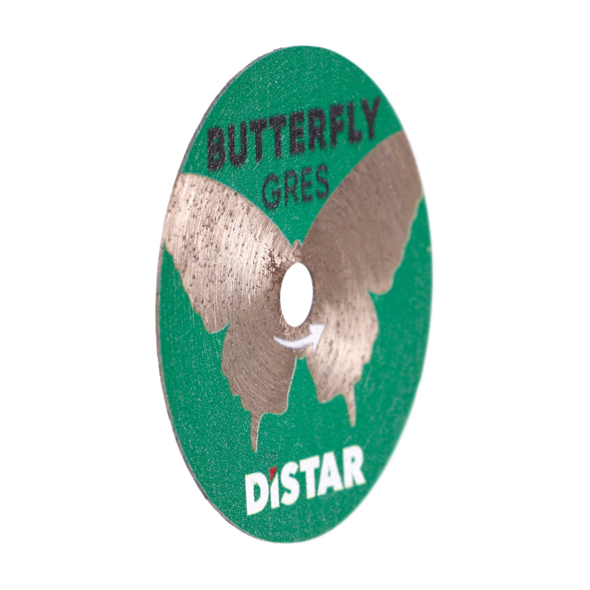 Angled view of Distar BUTTERFLY 45 mm diamond cutting blade