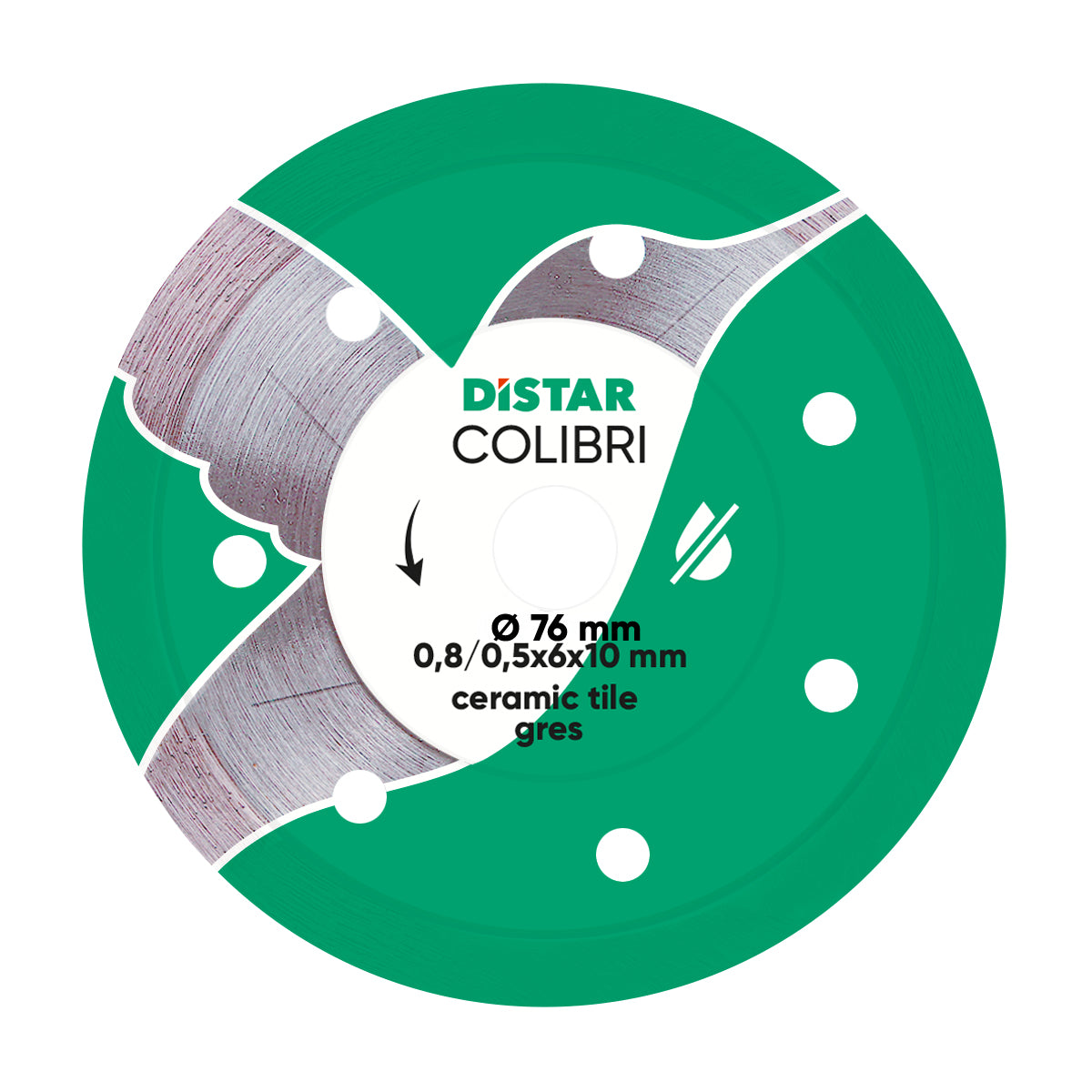 Distar COLIBRI 76 mm ultra-thin diamond cutting blade for ceramic and porcelain tiles