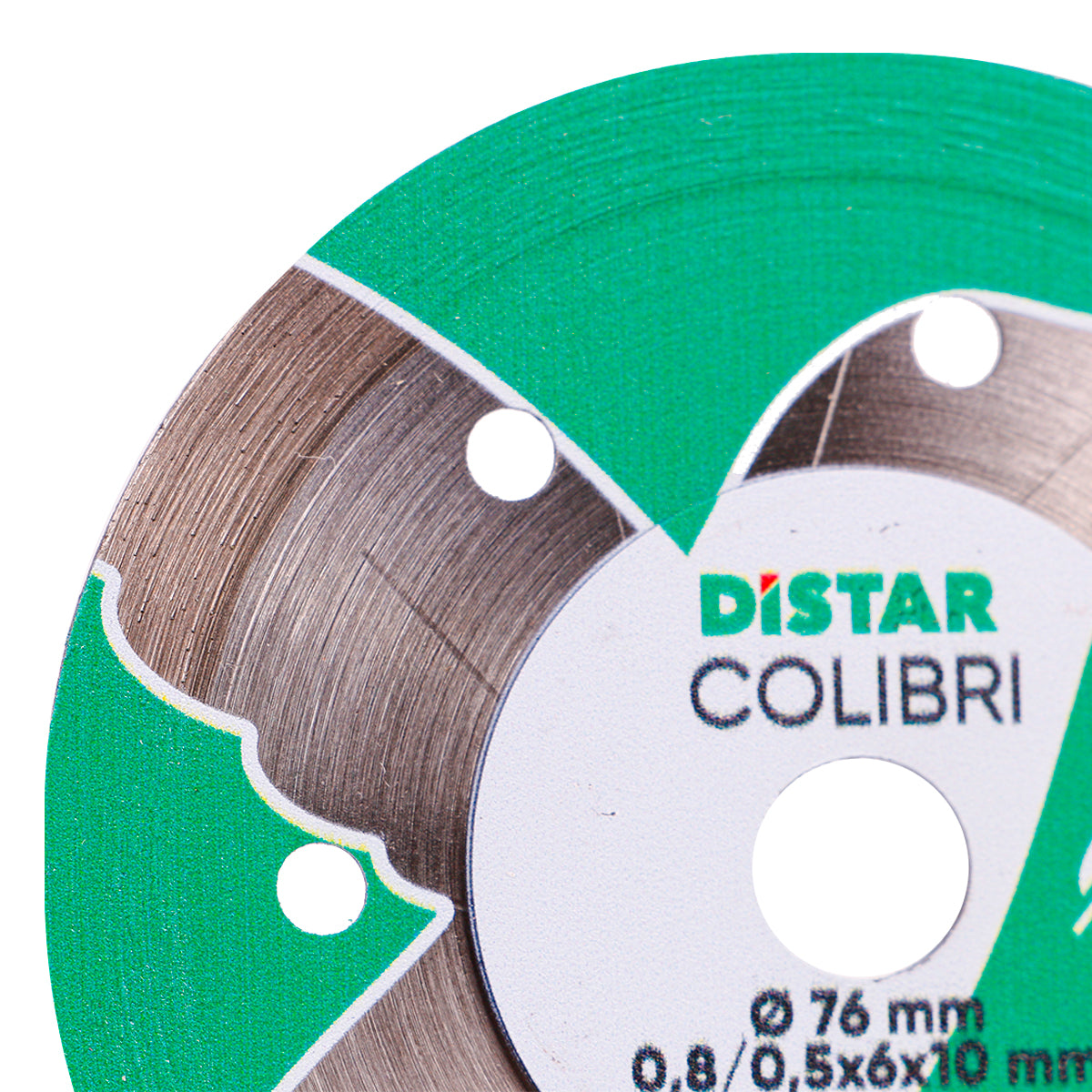 Close-up of ultra-thin diamond cutting edge on Distar COLIBRI blade