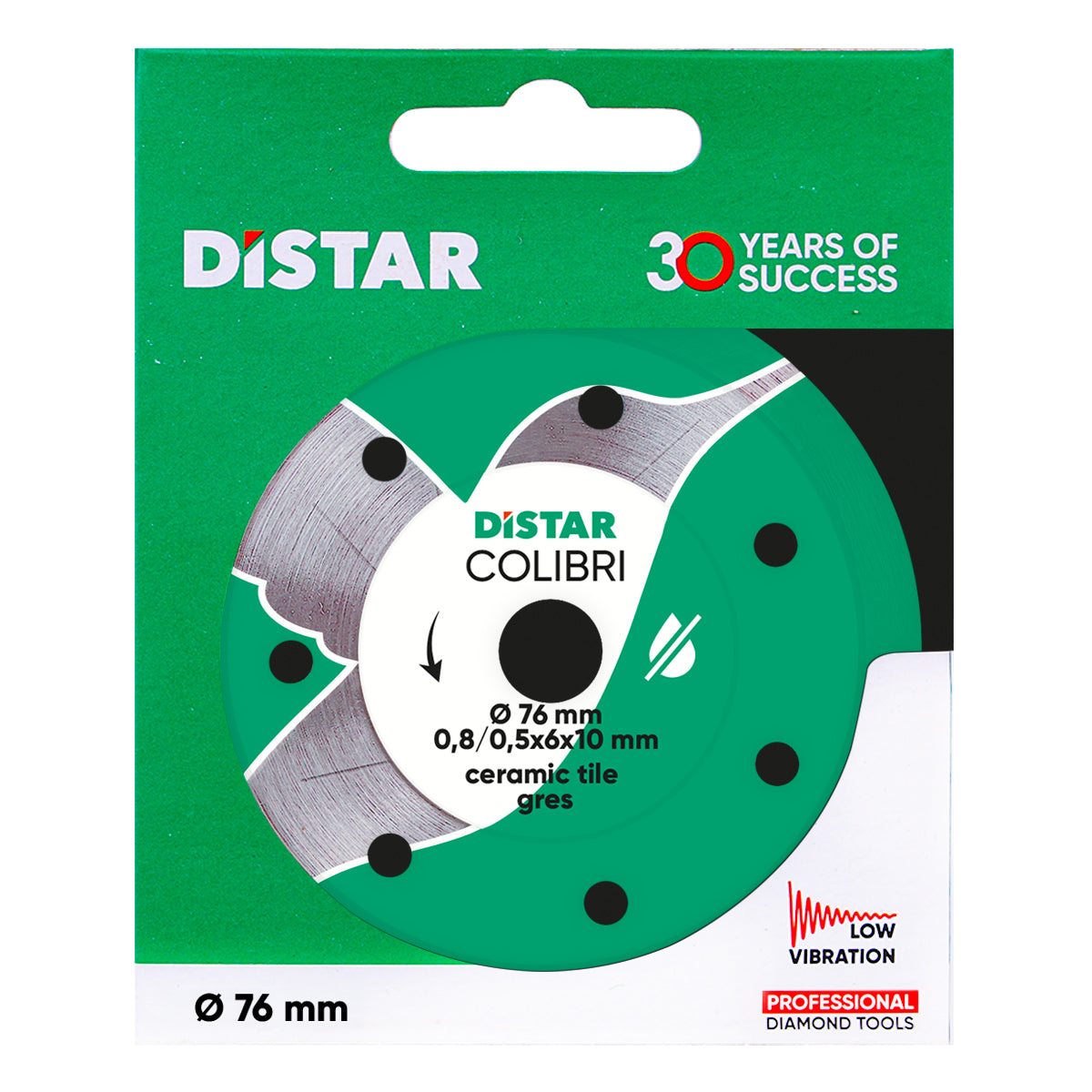 Distar COLIBRI 76 mm diamond cutting blade in original packaging