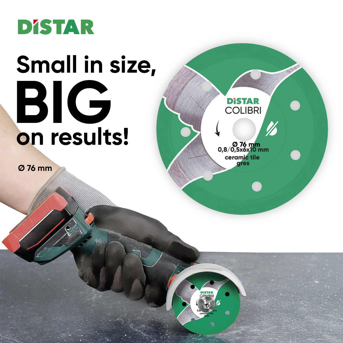 Distar COLIBRI compact diamond blade for precision cutting of ceramic tiles