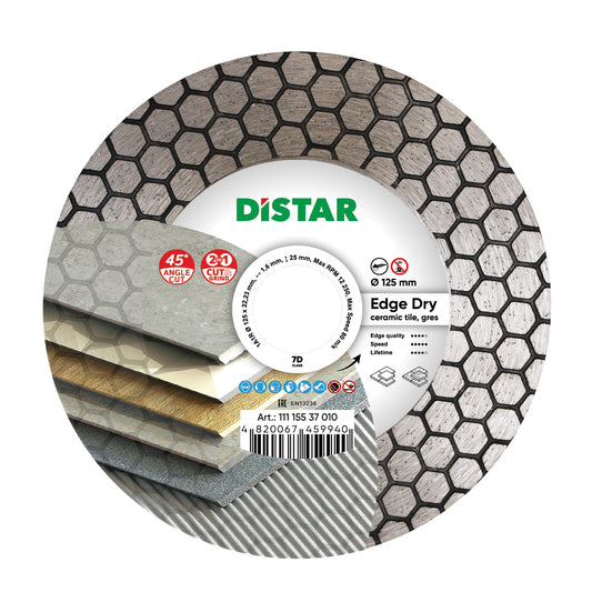 Distar EDGE DRY diamond cutting blade 125 mm for ceramic and porcelain tiles