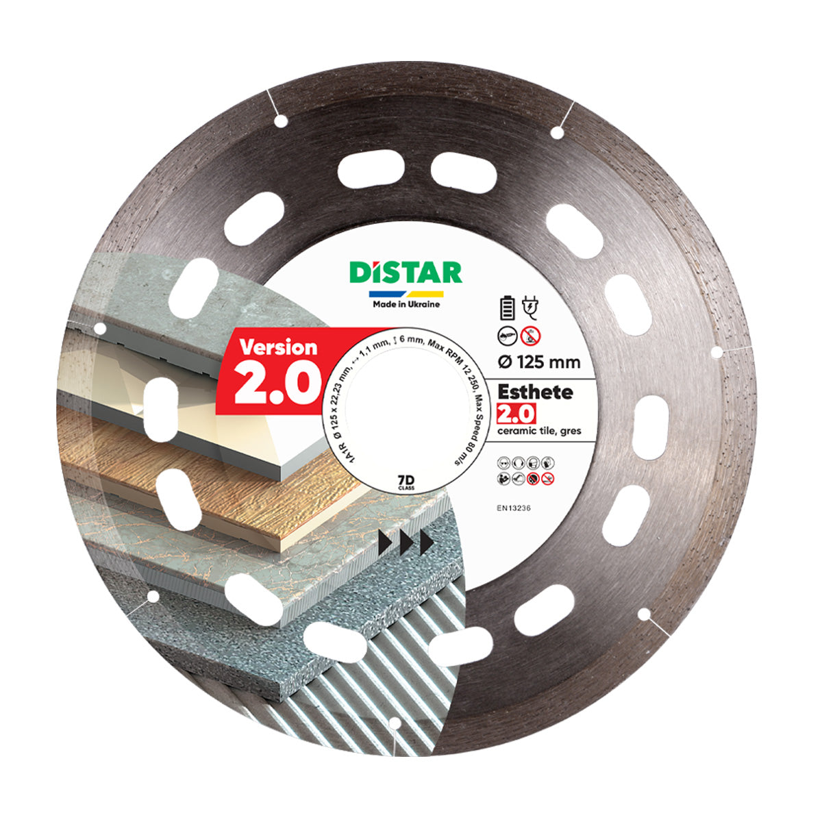 Distar ESTHETE 2.0 diamond cutting blade 125 mm for ceramic and porcelain tiles