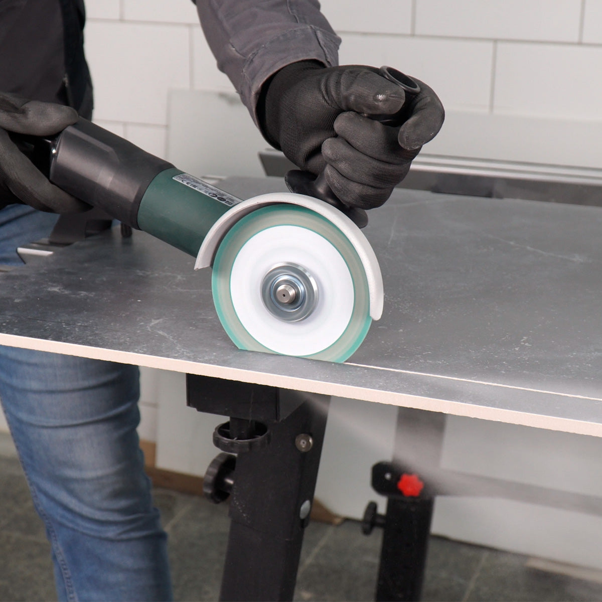 Distar MasterCUT 125 mm diamond blade cutting porcelain tile on tile saw