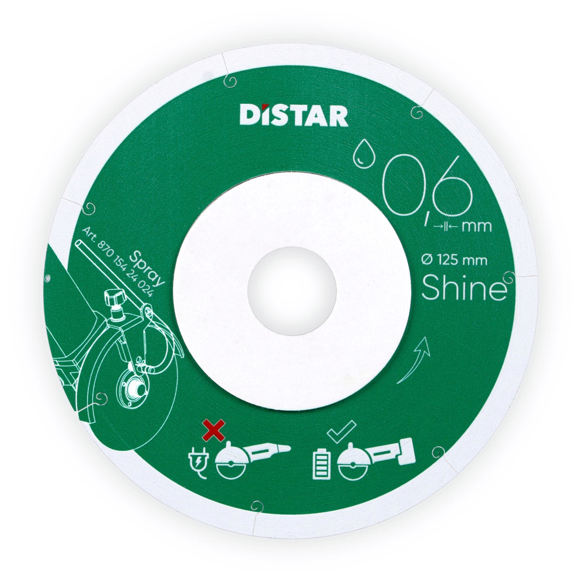 Distar Shine 101.6 mm diamond cutting blade for wet cutting porcelain tiles